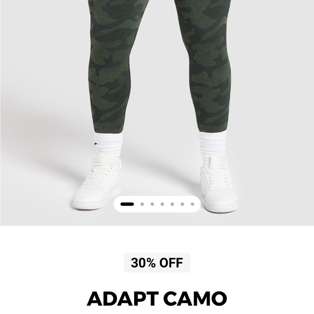 Gymshark Green Camo Leggings